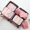 Conjunto de Sacos de Armazenamento para Viagem com Quatro Compartimentos, Seis Peças, Grande Capacidade, Organizador de Bagagem Portátil, Sacos de Embalagem, Bolsa de Armazenamento de Roupas de Mão