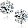 Aretes de Moissanita1 Quilate Aretes de Moissanita para Mujer Plata de Ley S925 Piedra de Moissanita Estilo Coreano