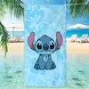 Toalha de Banho de Microfibra do Stitch Fofo, Toalha de Praia Absorvente de Água Secagem Rápida para Uso Externo, Toalha para B&B e Esportes, Fornecimento Direto do Fabricante