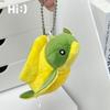 Llavero de peluche con forma de cerdito y abeja, accesorio de joyería pequeño, colgante de mochila escolar, llavero de peluche