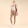 Traje de Yoga de Dos Piezas Falsas con Bloques de Color de Alta Elasticidad, Pantalones de Yoga de Cintura Alta para Ceñir el Vientre y Adelgazar, Hermoso Conjunto Deportivo y de Fitness de Dos Piezas para Espalda