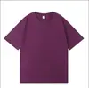Nueva Camiseta de Manga Corta de Algodón Puro Peinado de 230g Cuello Redondo Manga Corta para Hombre y Mujer Casual Versátil Camiseta Publicitaria Uniforme de Clase