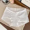 Ropa interior nueva de verano a cuadros frescos sin costuras para mujer, transpirable, que absorbe el sudor, sin pellizcos, ropa interior antibacteriana Grado 10A para adolescentes