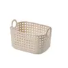 Nueva cesta de almacenamiento de escritorio de ratán sintético, cesta de almacenamiento de plástico, cesta de cocina, caja de almacenamiento de refrigerios, marco de almacenamiento para baño
