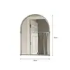 Espelho de Banheiro Retro em Forma de Arco Estilo Francês, Simples Montado na Parede Estilo Nórdico Espelho de Parede para Banheiro de Aço Inoxidável