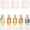 Botellas de Vidrio para Aceites Esenciales al por Mayor, Botellas de Spray para Perfume, Botellas con Rodillo, Botellas Dispensadoras Cosméticas Electroplateadas, Botellas Estampadas en Oro