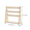 Rack de Armazenamento de Joias para Brincos de Madeira Transfronteiriços Decoração Rack de Armazenamento Portátil para Desktop Brincos Colar Rack de Exibição ao Vivo Atacado