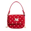 Bolso de Hombro Único para Niñas con Lunares de Moda Estilo Coreano Mini Lindo Pequeña Mariposa Bolso con Cadena para Bebé Nuevo Bolso de Accesorios para Niños