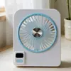 Ventilador de Mesa Digital com Display Ajustável e Ângulo Regulável, Cinco Velocidades, Baixo Ruído, Carregamento USB, Venda por Atacado