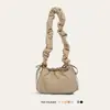 Bolsa de ombro de moda para o outono de 2026, para o trabalho, transfronteiriça, para mulheres, versátil, leve, bolsa casual de lona com cordão