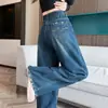 Jeans de Pierna Ancha Retro Desgastados Súper Modernos para Mujer, Nuevo Estilo Invierno 2025, Corte Holgado, Diseño Favorecedor, Pantalones Rectos Elegantes