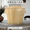 Barril para Arroz al Vapor Casero Comercial Arroz Glutinoso al Vapor Tamaño Grande Pequeño Vaporera Bambú Vaporera Barril para Arroz Pino Vaporera Madera Venta al por Mayor