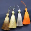 Peine Vertical Colgante con Borla de Hilo Dorado de Seda de Hielo de Poliéster de 14 cm Accesorio para Ropa Disponible en Múltiples Colores