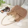 Bolsa de Praia Popular Transfronteiriça Feminina Portátil de Grande Capacidade Bolsa de Malha para Viagem ao Ar Livre Bolsa de Ombro para Praia para Armazenamento de Artigos de Higiene Pessoal