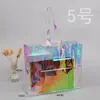 Bolsa de compras PVC laser cor mágica Bolsa transparente TPU bolsa de presente bolsa de gelatina fashion bolsa laser à prova d'água personalizada