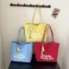 Nova Bolsa Tote de Nylon Colorida Estilo Coreano 2026 para Mulheres, Bolsa de Ombro para o Dia a Dia de Grande Capacidade, Bolsa de Mão Simples Dupla Face
