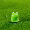 Micro paisajismo creativo figura de rana mate accesorios de decoración de jardinería con musgo adornos en miniatura de escritorio