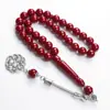 33 Piezas de Cuentas de Resina para Rezar Tasbih de 10*10mm Pulsera Árabe Cuentas de Oración Manuales de Oriente Medio para el Día a Día
