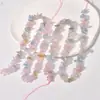 Pulsera de Piedra Cruda de Grava de Ágata Cristalina Desmagnetizada con Cuentas de Piedra Asimétrica Perforada Accesorios de Joyería DIY 5-8mm