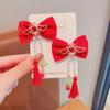 Joyería para niños borla flor accesorios para el cabello horquilla accesorios para la cabeza Hanfu Año Nuevo Niña princesa bebé tocado clip de flor