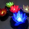 Nueva Linterna de Loto LED de Tela de Seda para el Festival de Medio Otoño y el Festival de Primavera, Lámpara de Loto, Linterna de Río Electrónica, Linterna de Deseos con Batería, Directamente de la Fábrica Fuente