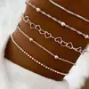 Joias de moda europeias e americanas personalidade transfronteiriça simples novo metal de liga feito à mão pulseira de corrente terno joias quentes