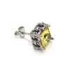 Pendientes cuadrados de patrón retro ins europeo y americano con circonita incrustada, pendientes de acero de titanio de personalidad exagerada y moda para mujer, venta al por mayor