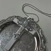 Estilo Punk Moda Europea y Americana Collar con Colgante de Cruz Estilo Gótico Oscuro Accesible Lujo de Gama Alta Exagerada Cadena para Clavícula Accesorios