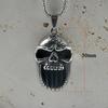 Colar com Pingente de Caveira Cruzada Aço Inoxidável Olhos de Caveira Asas Colar Estátua de Buda Colar Punk Masculino