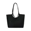 Bolso Tote de Textura Tejida de Alto Valor Gran Capacidad para Viajar al Trabajo Bolso de Hombro Único Nuevo Estilo 2026 Yuezi Chao Bolso de Mano Simple