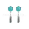 Pendientes de Aleación de Titanio Astmf-136 con Colgante de Bola de Cristal Gota de Agua G23 Titanio Rosca Interna Nuevos Pendientes de Bola de Ópalo