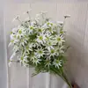 Crisântemo artificial de sol com 6 cabeças, girassol pequeno, crisântemo de verão estilo jardim Monet, decoração de arranjo floral de casamento, flores falsas para fotografia em casa
