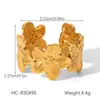 Pendientes de flor de nicho de acero de titanio estilo ins de moda europea y americana, collar versátil de pentagrama de acero inoxidable chapado en oro de 18 quilates para mujer