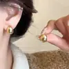 Pendientes de plata 925 con pasador para puestos callejeros y mercados nocturnos, moda coreana para mujer, artículos populares de transmisiones en vivo de influencers, pendientes de lujo ligero al por mayor