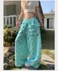 Directamente del fabricante: Pantalones de Chándal Casuales para Mujer con Estampado de Lunares Estilo Americano en Toda la Superficie, Primavera/Verano 2026, con Bolsillos 3D, Pantalones Rectos Anchos de Pierna Suelta