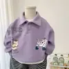 Ropa infantil, sudaderas para niños, colección primavera 2026, nuevos polos infantiles, tops, diseños de dibujos animados, camisetas interiores de manga larga para bebés y niños mayores, estilo moderno