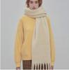 Bufanda de Mohair de Color Sólido Esponjosa Nueva Otoño e Invierno 2024 Chal Grueso de Imitación Cachemira para Mujer Bufanda Cálida Versátil