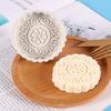 Molde de silicona para pastel de luna de helado con patrón tridimensional, molde para hornear pasteles de frijol mungo, molde para pasteles DIY