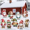 Placas Decorativas de Jardim de Natal Transfronteiriças, Decorações com Placa Oca para Atmosfera de Festa no Jardim, Placas para Gramado Externo, Feitas Sob Medida