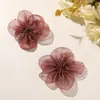 Malla súper etérea con pedrería impresa, flores tridimensionales de cinco pétalos, accesorios de lazo para manualidades, accesorios para el cabello, tocados, accesorios para bolsos y ropa