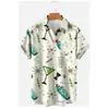 Nuevos estilos de verano para Europa y América: camisas para hombre de talla grande, estilo Hong Kong, con estampados digitales, camisas casuales de manga corta, directamente del fabricante