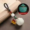 Colgante de Bolso con Calado de la Dinastía Han Accesorios Decoración de Bolso de Loto Luminoso Colgante para Llavero de Teléfono Móvil Estilo Antiguo Portátil