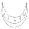 Ornamentos Transfronteiriços Europeus e Americanos Pingente de Estrela de Cinco Pontas com Personalidade Retrô Corrente de Cintura Feminina Hip Hop Punk Estrela Corrente de Calças Multicamadas Atacado