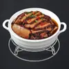 Estante para Ollas de Encimera de Acero Inoxidable Anti-quemaduras Aislante Térmico Base para Ollas Estante para Cocinar al Vapor Almacenamiento de Ollas Almacenamiento en Encimera Plato para Cocinar al Vapor Estante Aislante Térmico