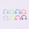 Anillo Redondo Pintado de 8 Colores Forma de C Herradura Anillo para Nariz Septum Labio Acero Inoxidable Joyería para Piercings Estilo Transfronterizo Exportación Forma de Herradura