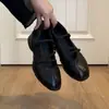 2026 Nuevos Zapatos Mary Jane Retro Simples con Tira Cruzada de Suela Gruesa para Mujer, Bailarinas Planas Versátiles de Punta Redonda