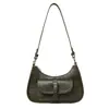 2026 Nuevo Bolso de Hombro con Bloques de Color Retro para Mujer Bolso Cruzado de Cuero Suave de un Solo Hombro Estilo Coreano Versátil para el Trabajo Pequeño Bolso Cuadrado de Nicho