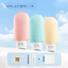 Botellas de recarga de viaje de PE portátiles para champú gel de ducha tipo exprimidor de plástico juego de botellas de recarga mini de viaje