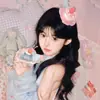 Pastel de Cumpleaños Dulce, Pasador de Fresa, Sombrero Rosa a Cuadros, Accesorios para el Cabello, Fiesta Atmosférica, Accesorios Lindos para Fotos