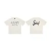 Camisetas de Manga Corta Estampadas Retro Saint Michael Cho Marca Trendy Vintage Nicho Sueltas